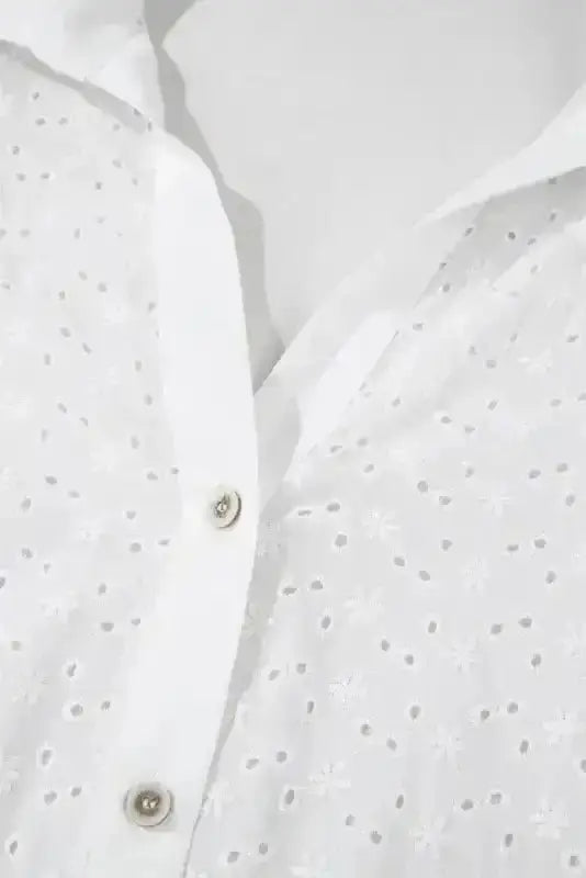 Shirts Embroidered Bloom Puff Shirt