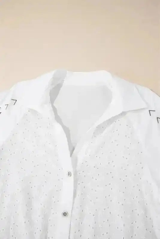 Shirts Embroidered Bloom Puff Shirt