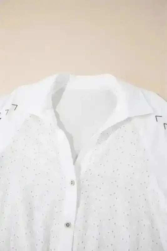 Shirts Embroidered Bloom Puff Shirt