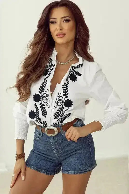 Shirts Embroidered Elegance Shirt