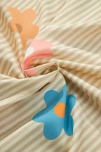 Shirts Floral Striped Loose Fit Shirt