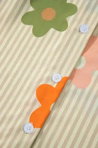 Shirts Floral Striped Loose Fit Shirt