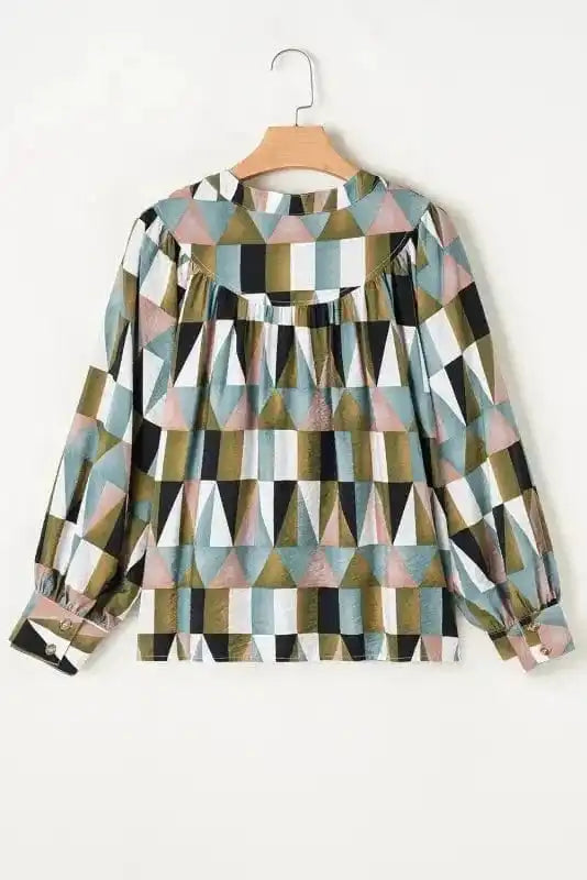Shirts Geometric Grace Loose Fit Top