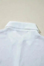 Shirts Knotted Front Loose Fit Sheer Shirt