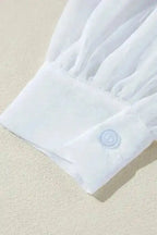 Shirts Knotted Front Loose Fit Sheer Shirt