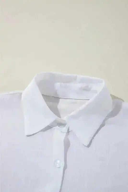 Shirts Knotted Front Loose Fit Sheer Shirt