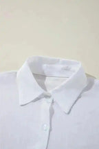 Shirts Knotted Front Loose Fit Sheer Shirt