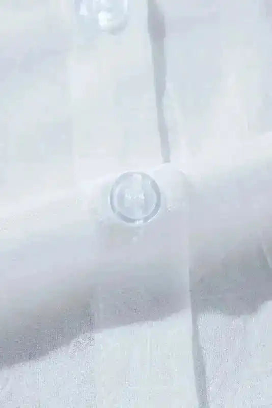 Shirts Knotted Front Loose Fit Sheer Shirt