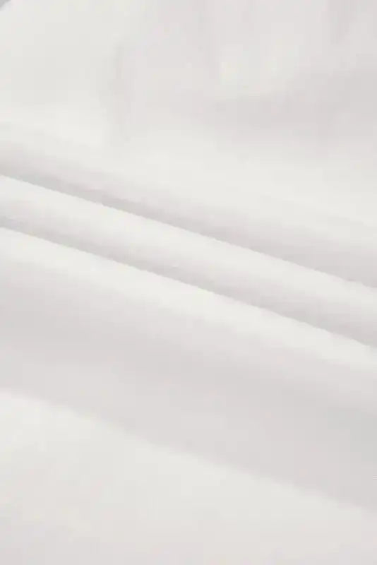 Shirts White Lace Crochet Trim Shirt