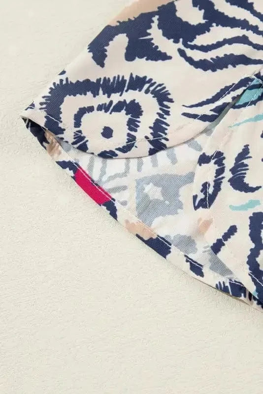 Short Sleeve Blouses Modern Muse Notched Blouse