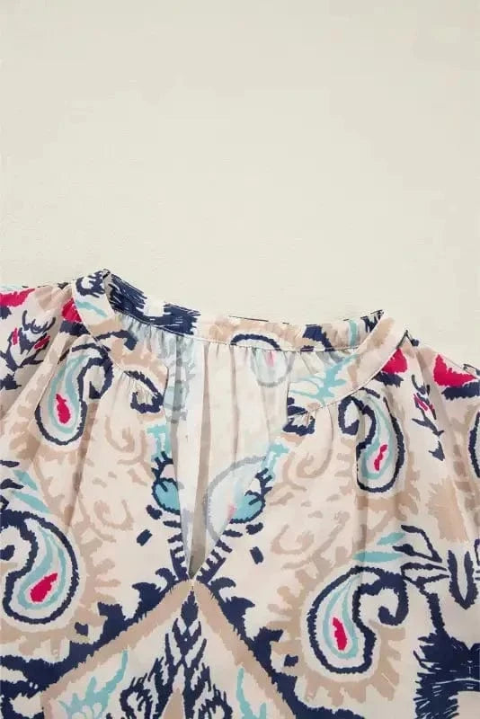 Short Sleeve Blouses Modern Muse Notched Blouse