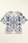 Short Sleeve Blouses Modern Muse Notched Blouse