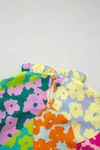 Short Sleeve Blouses Mosaic Flutter Blouse