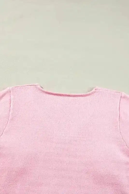 Short Sleeve Sweaters Blossom Breeze Crochet Sweater