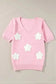 Short Sleeve Sweaters Blossom Breeze Crochet Sweater
