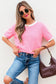 Short Sleeve Sweaters Bonbon Cut-Back Short Sleeve Jumper