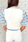 Short Sleeve Sweaters Cozy Cloud Striped Crochet Sweater
