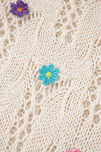 Short Sleeve Sweaters Fashionfitz Embroidered Crochet Sweater for Women