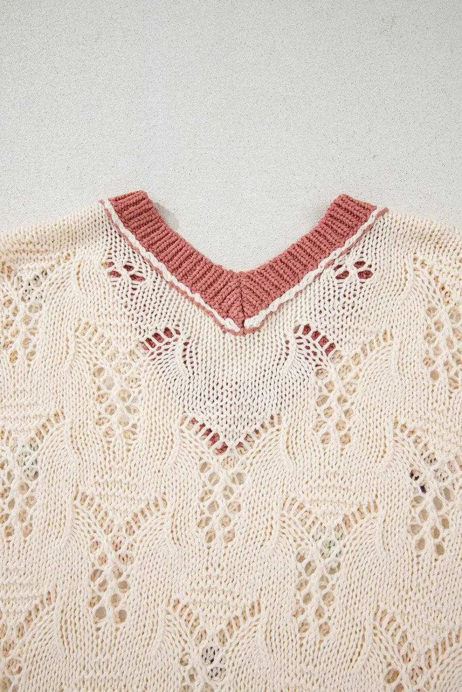 Short Sleeve Sweaters Fashionfitz Embroidered Crochet Sweater for Women