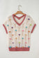 Short Sleeve Sweaters Fashionfitz Embroidered Crochet Sweater for Women