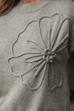 Short Sleeve Sweaters High Flower Boxy Sweater