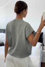 Short Sleeve Sweaters High Flower Boxy Sweater