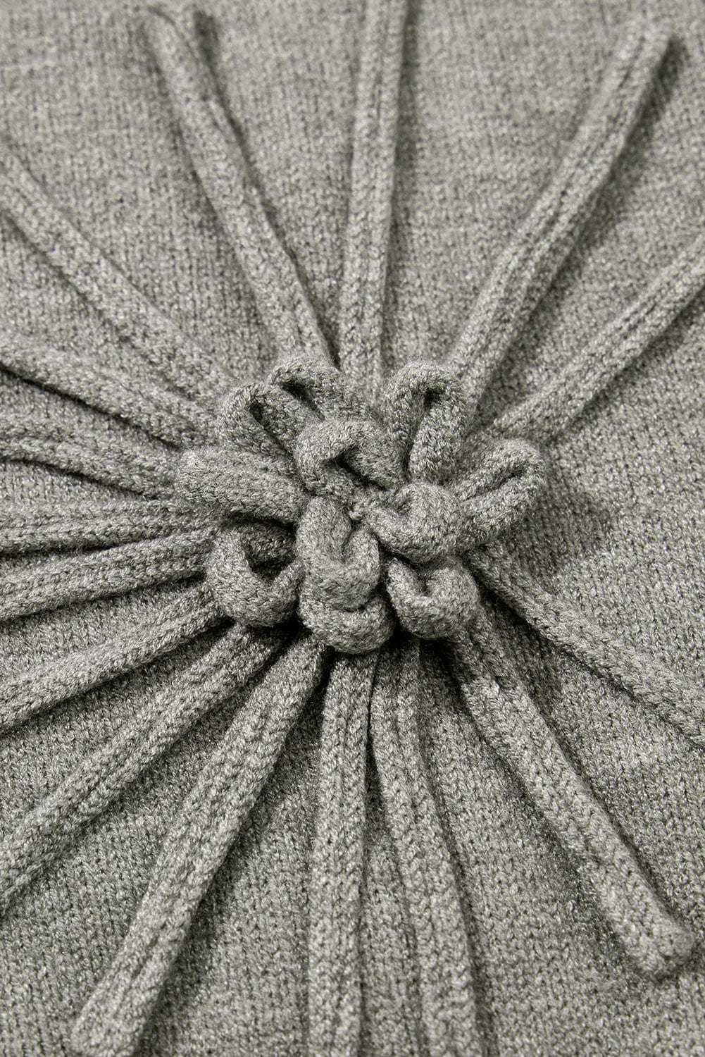 Short Sleeve Sweaters High Flower Boxy Sweater