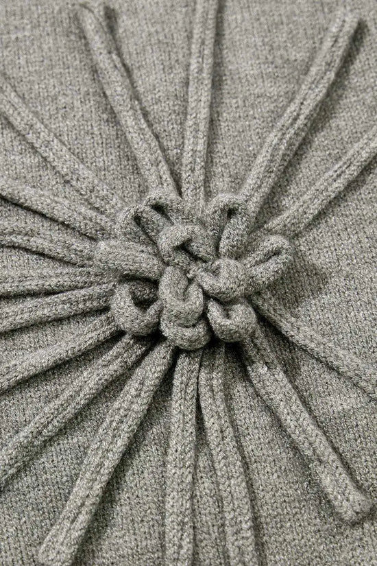 Short Sleeve Sweaters High Flower Boxy Sweater