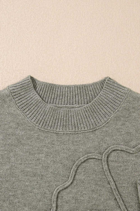 Short Sleeve Sweaters High Flower Boxy Sweater