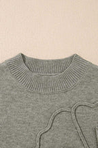 Short Sleeve Sweaters High Flower Boxy Sweater