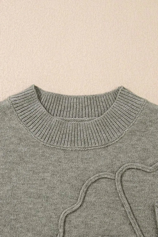 Short Sleeve Sweaters High Flower Boxy Sweater
