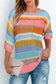 Short Sleeve Sweaters Rosy Ribbons Crochet Sweater