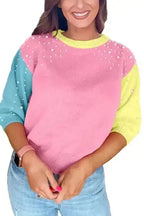 Short Sleeve Sweaters Scarlet Sheen Pearl Sweater