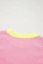 Short Sleeve Sweaters Scarlet Sheen Pearl Sweater