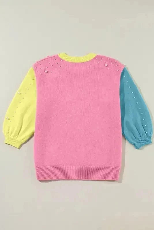 Short Sleeve Sweaters Scarlet Sheen Pearl Sweater