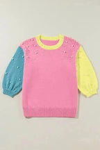 Short Sleeve Sweaters Scarlet Sheen Pearl Sweater