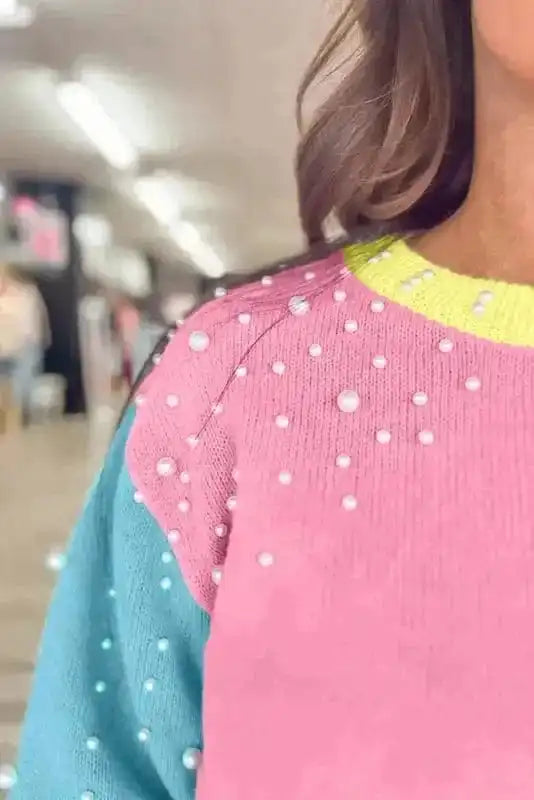 Short Sleeve Sweaters Scarlet Sheen Pearl Sweater