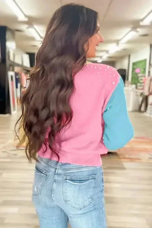 Short Sleeve Sweaters Scarlet Sheen Pearl Sweater