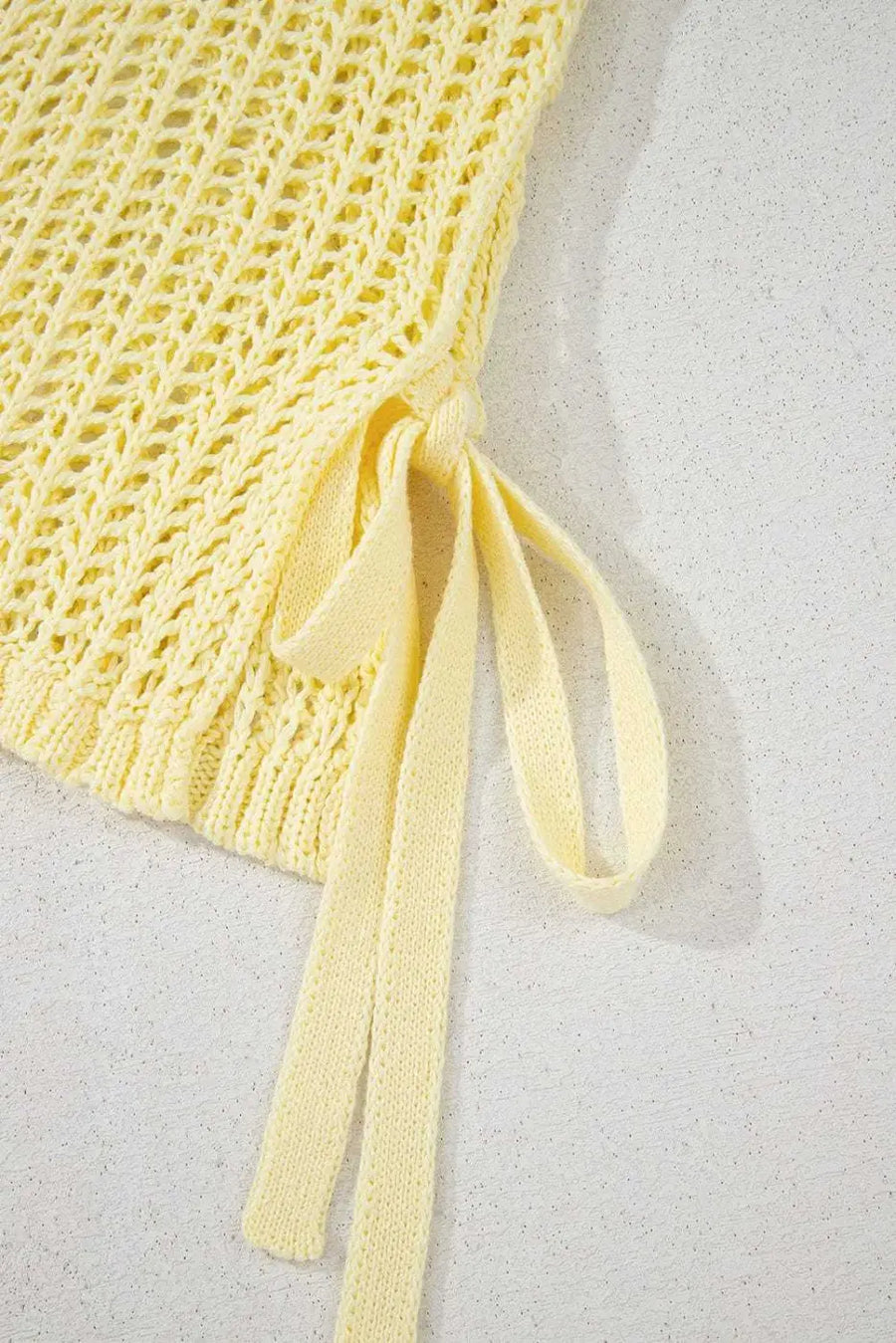 Short Sleeve Sweaters Soft Hue Crochet Top