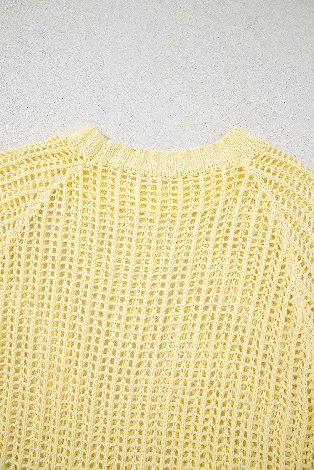 Short Sleeve Sweaters Soft Hue Crochet Top