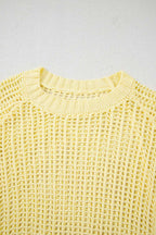 Short Sleeve Sweaters Soft Hue Crochet Top