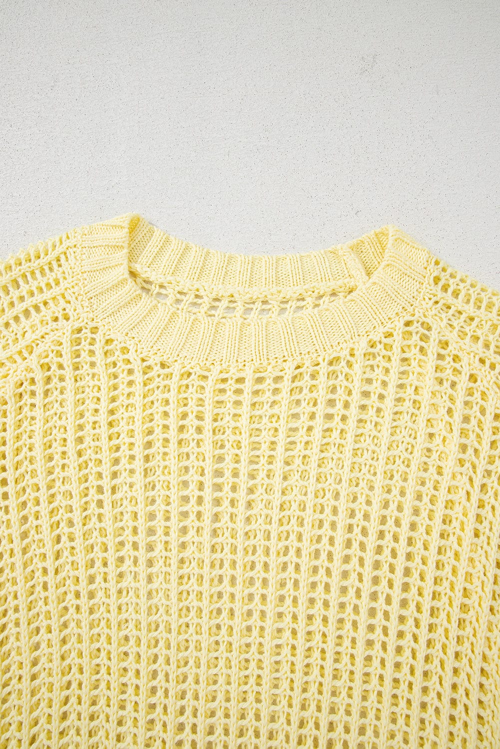 Short Sleeve Sweaters Soft Hue Crochet Top