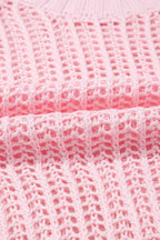 Short Sleeve Sweaters Soft Hue Crochet Top