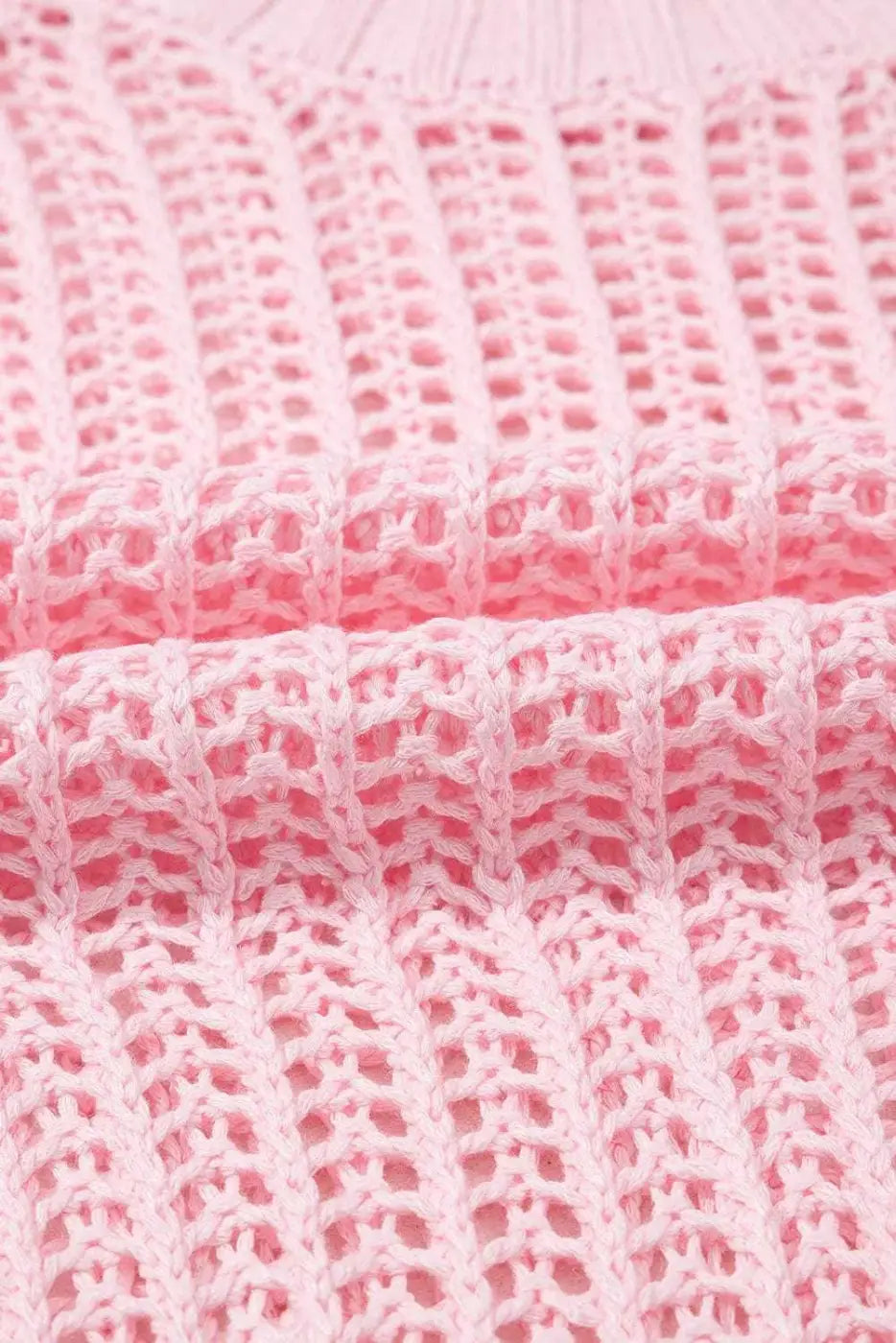 Short Sleeve Sweaters Soft Hue Crochet Top