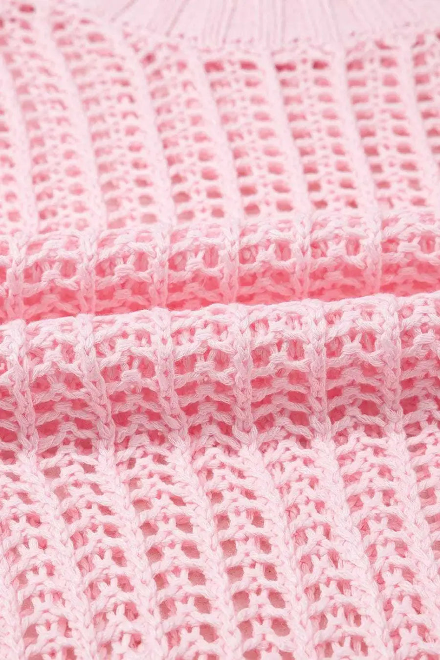 Short Sleeve Sweaters Soft Hue Crochet Top