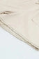 Shorts Khaki Solid Color Drawstring Frayed Hem Pocketed Shorts