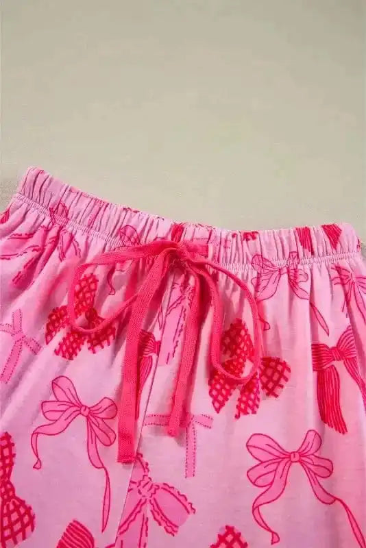 Sleepwear Chic Pink Bow-Knot Pajama Ensemble