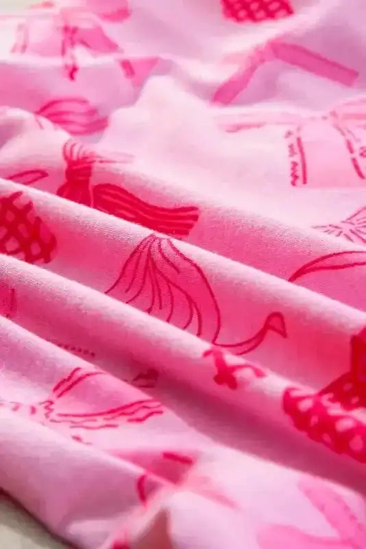 Sleepwear Chic Pink Bow-Knot Pajama Ensemble