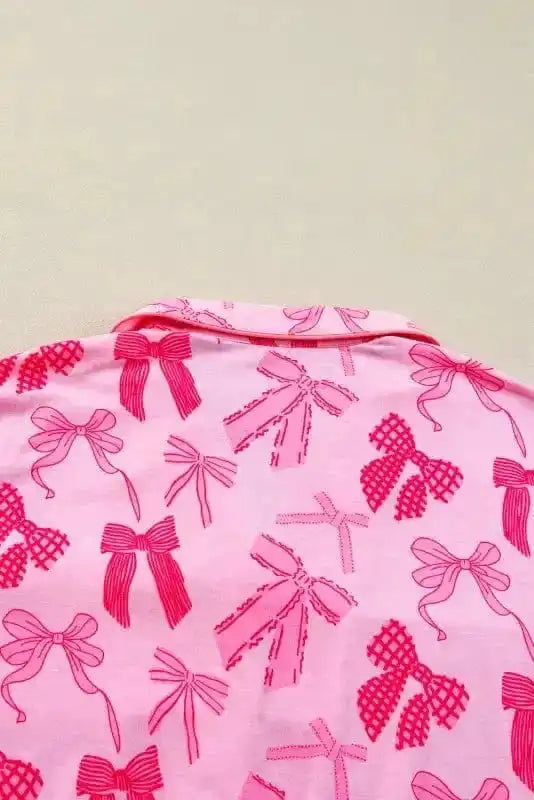 Sleepwear Chic Pink Bow-Knot Pajama Ensemble