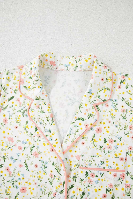 Sleepwear Floral Whisper Beige Pajama Set